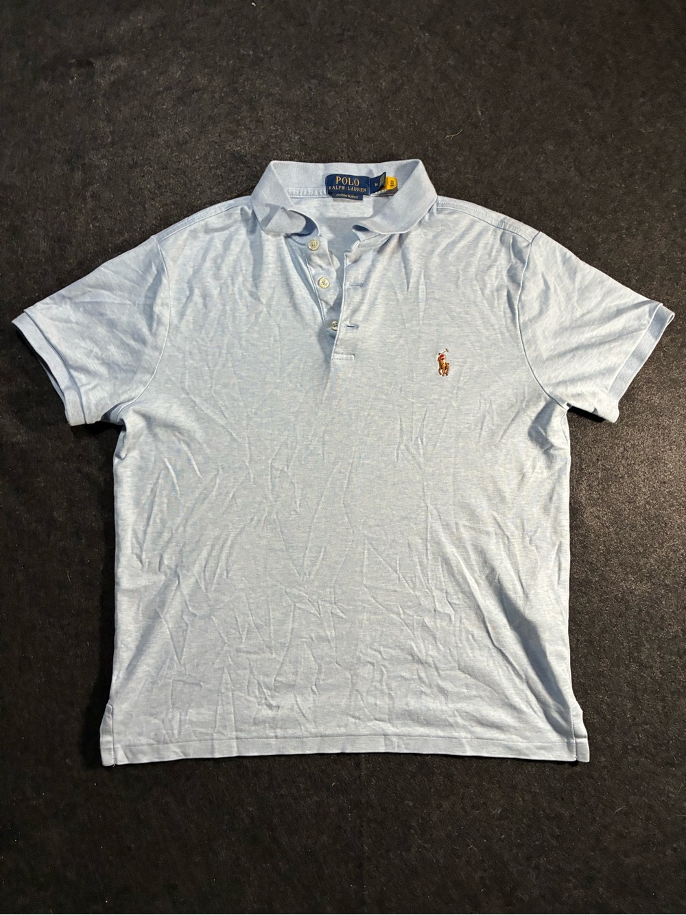 Polo by Ralph Lauren Pale Blue Men's Short Sleeve Polo